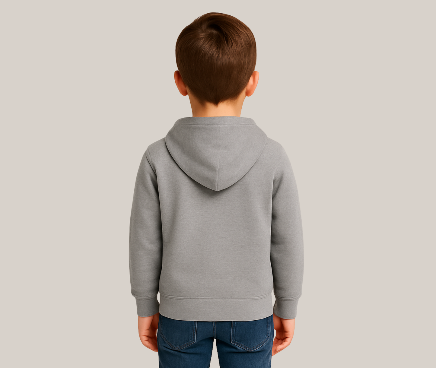 Barnhoodie med dragkedja – perfekt för lek, vardag och tryck!