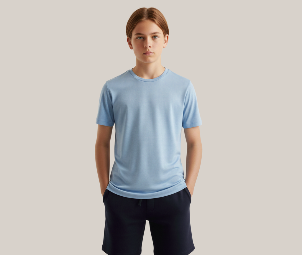 Kortärmad t-shirt för barn med tryck – Klassisk passform