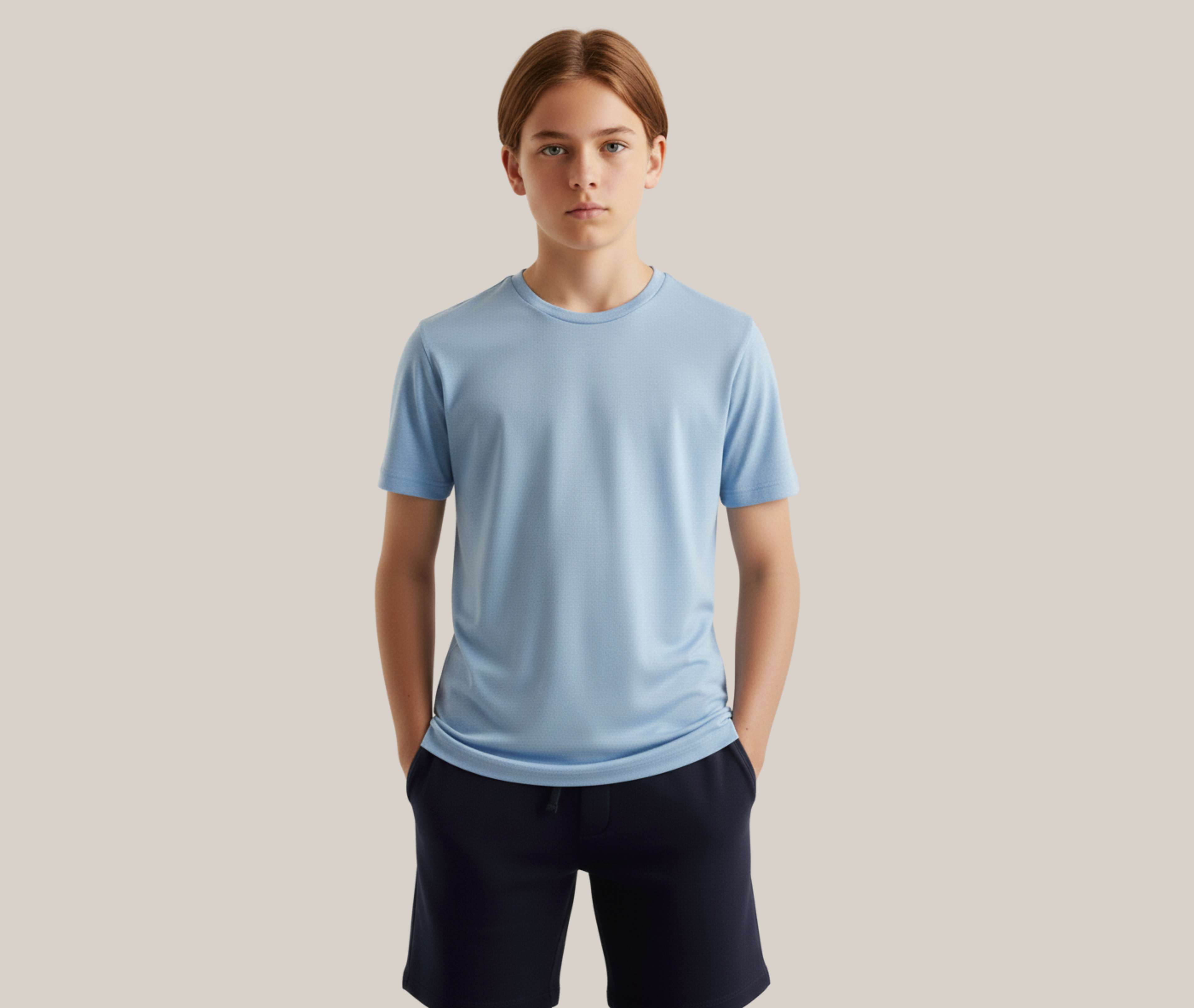 Kortärmad t-shirt för barn med tryck – Klassisk passform