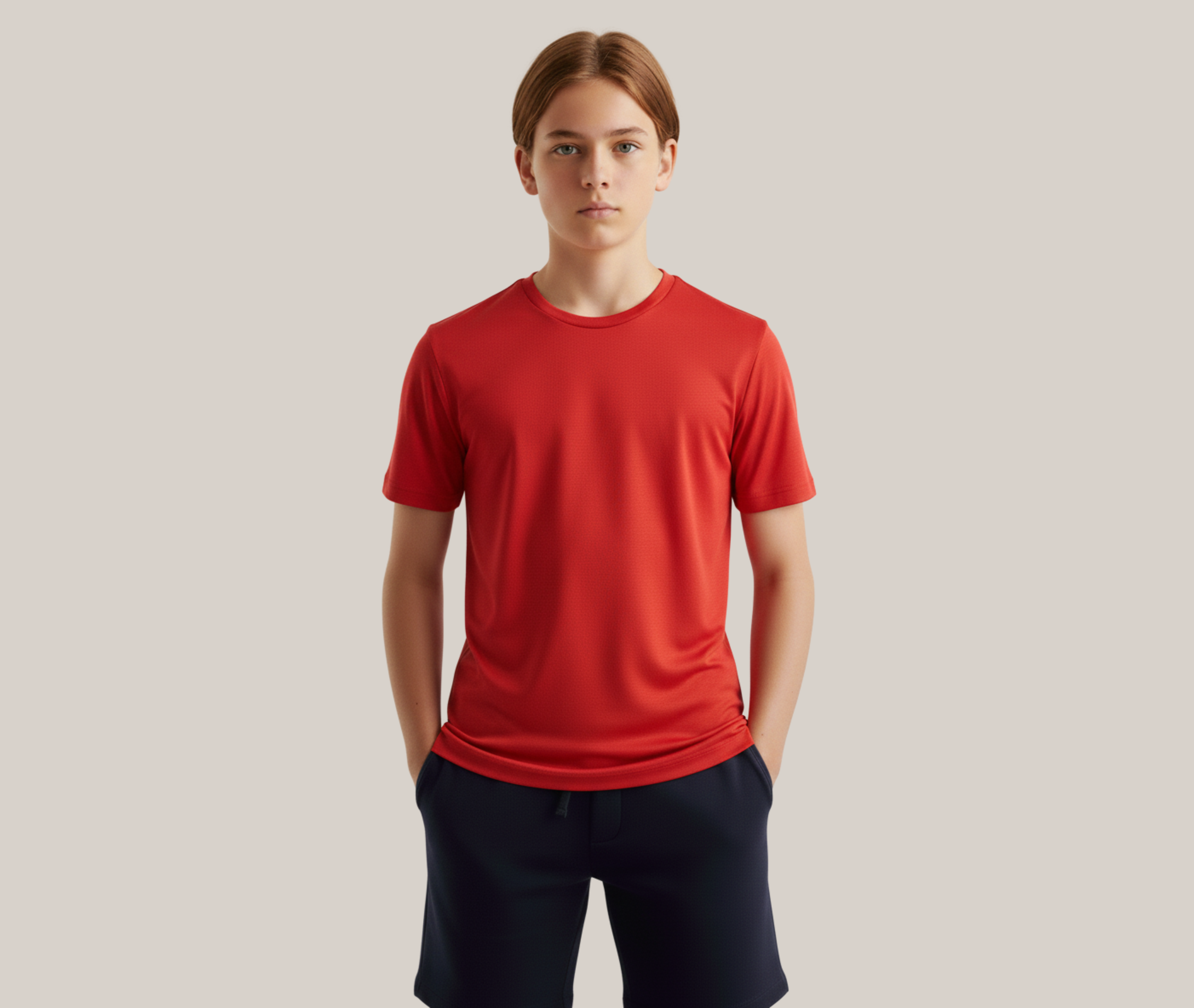 Kortärmad t-shirt för barn med tryck – Klassisk passform