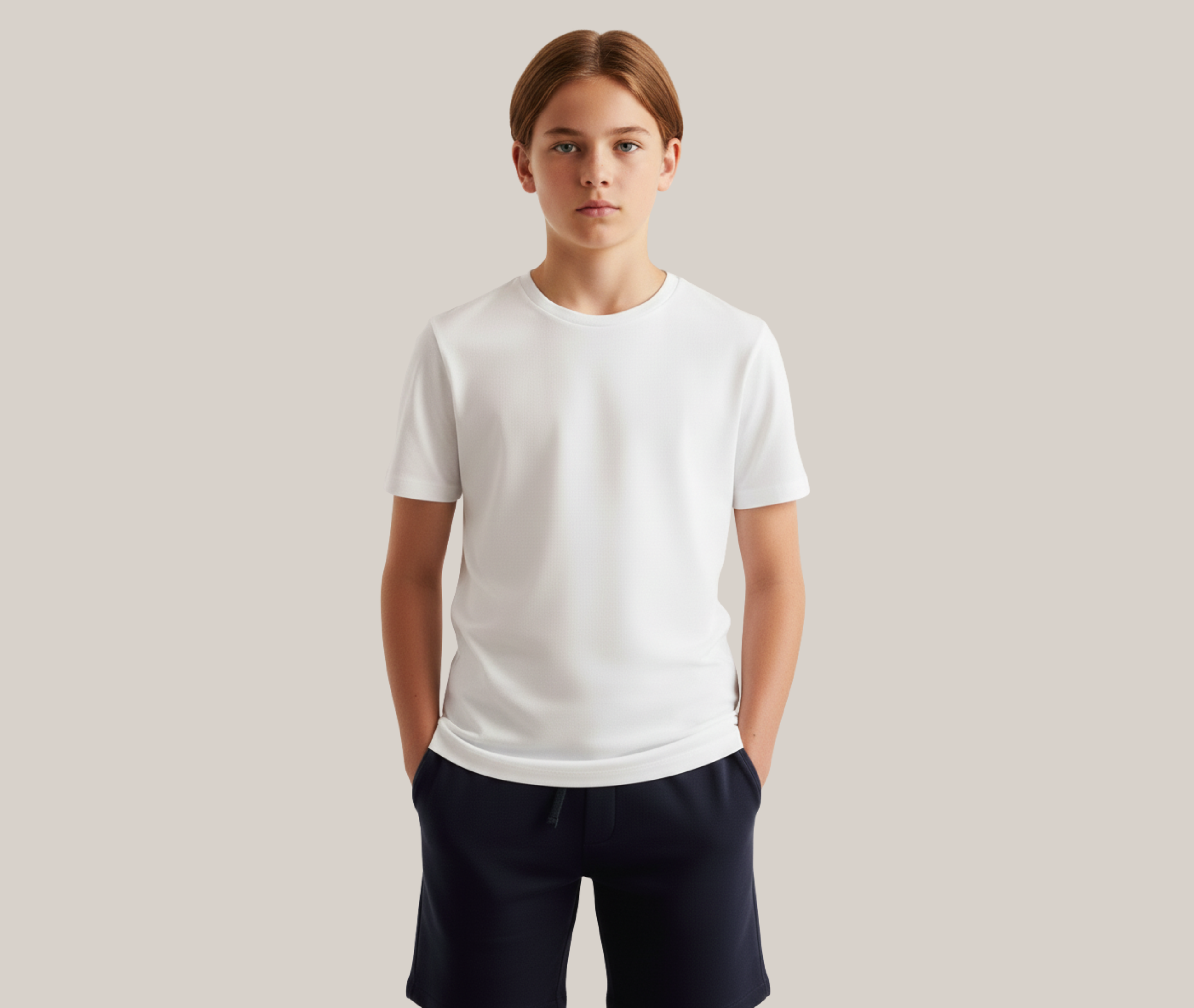 Kortärmad t-shirt för barn med tryck – Klassisk passform