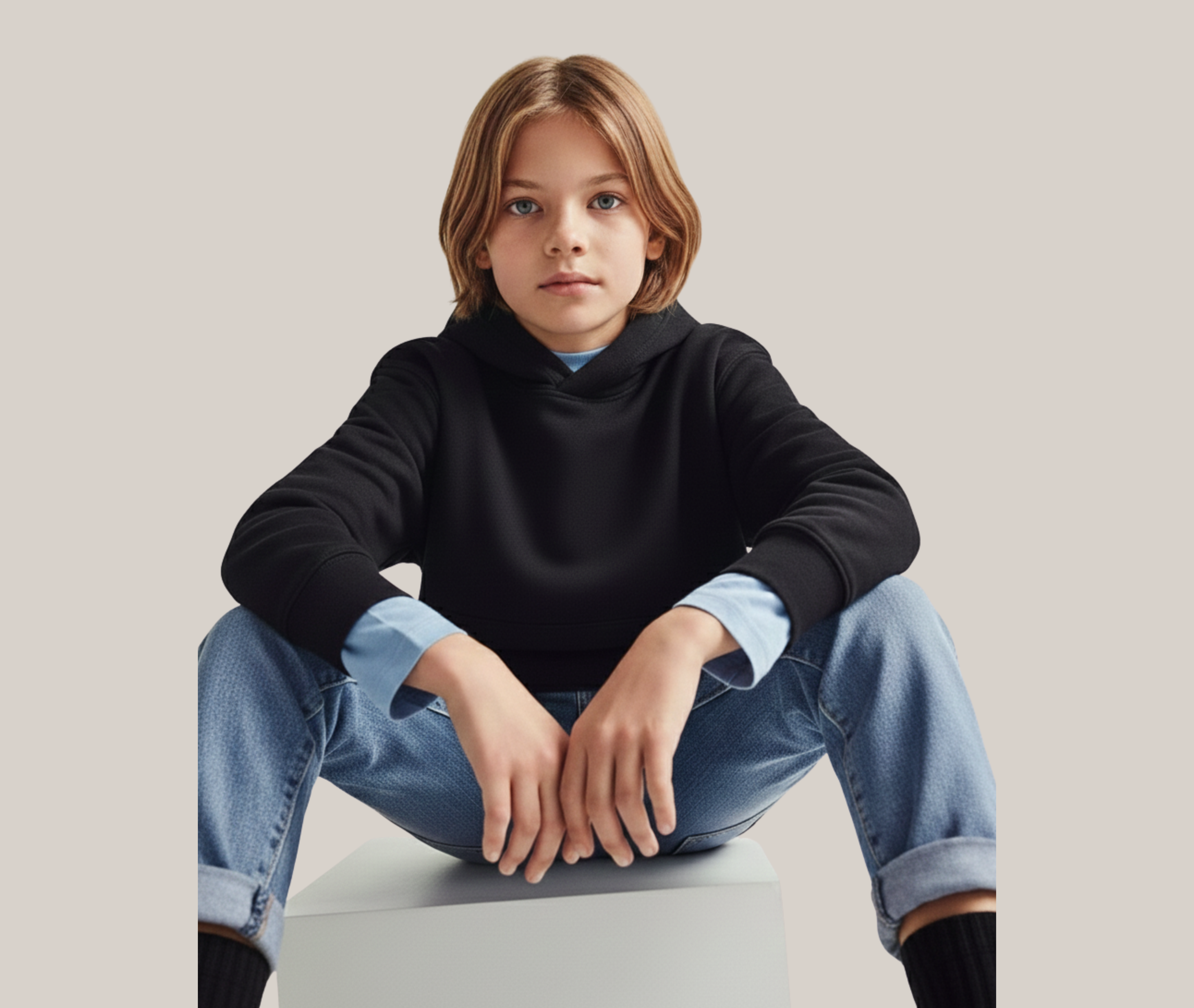 Hoodie utan dragkedja – bekväm, hållbar och redo för tryck