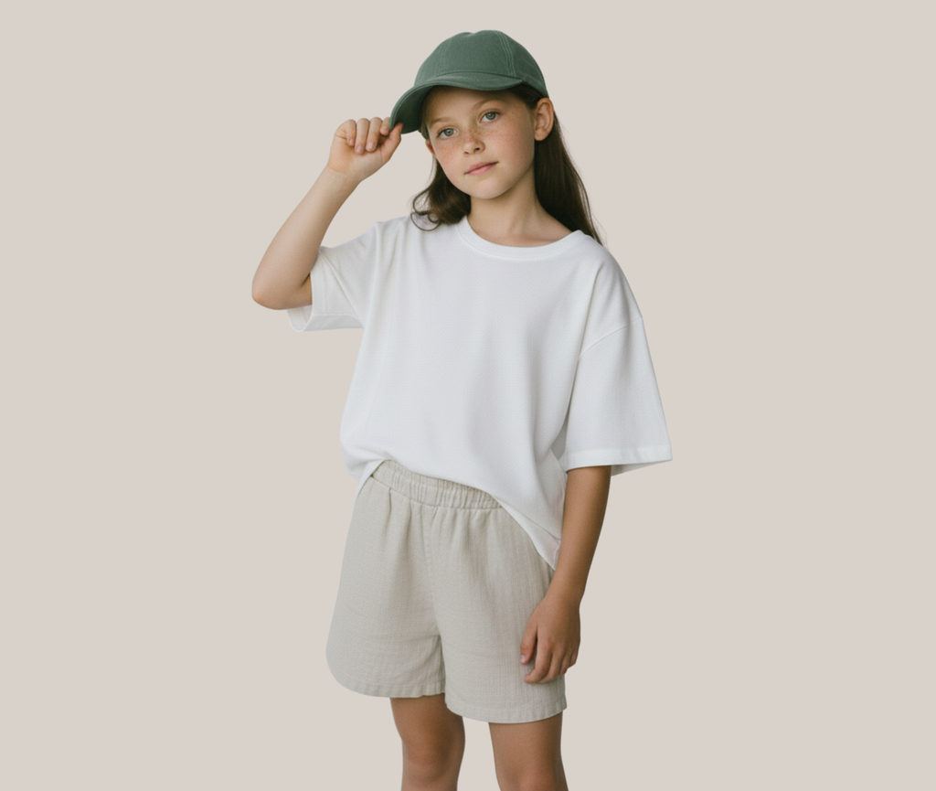 Oversize Barn T-shirt med tryck – Premium kvalitet