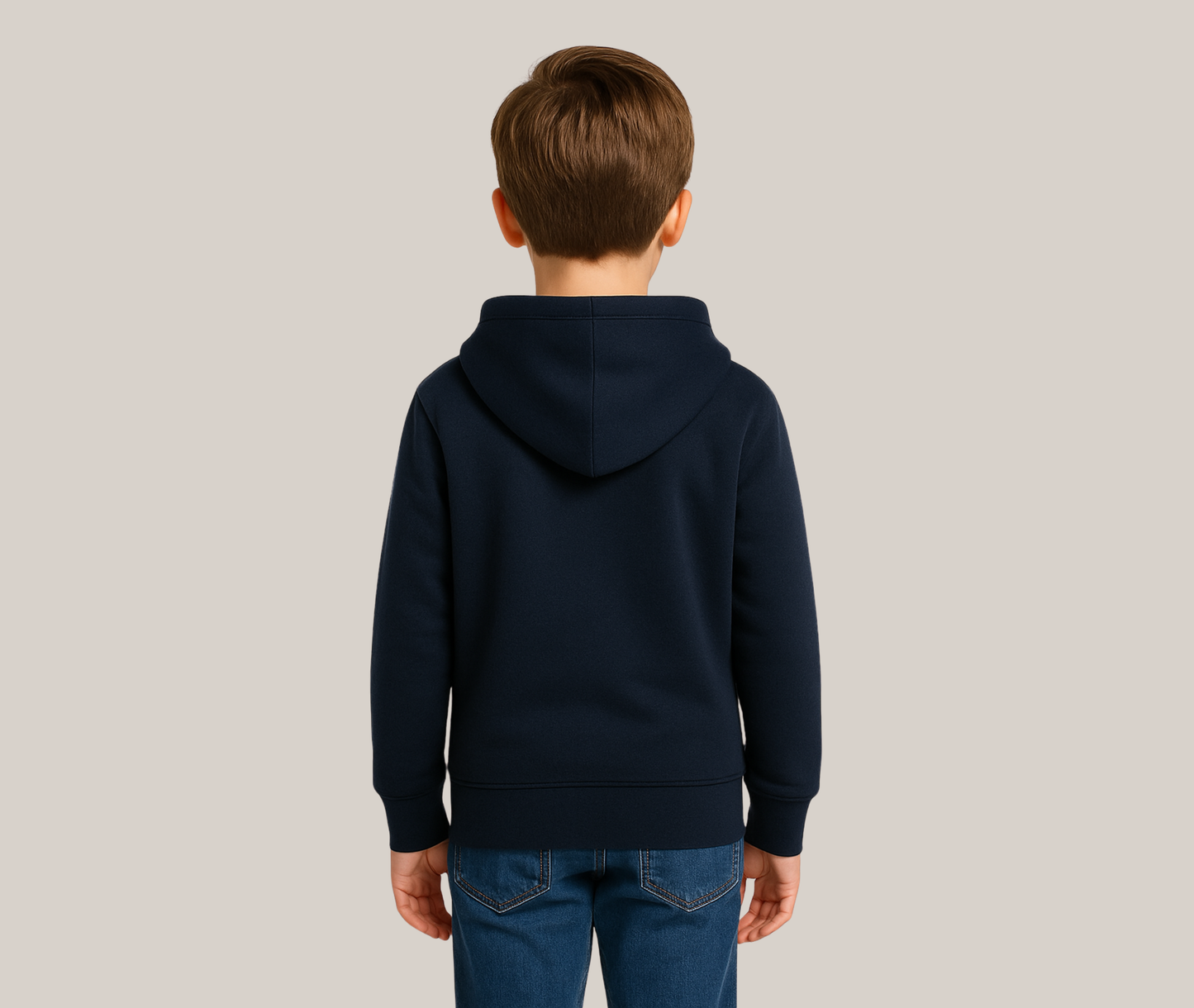 Barnhoodie med dragkedja – perfekt för lek, vardag och tryck!