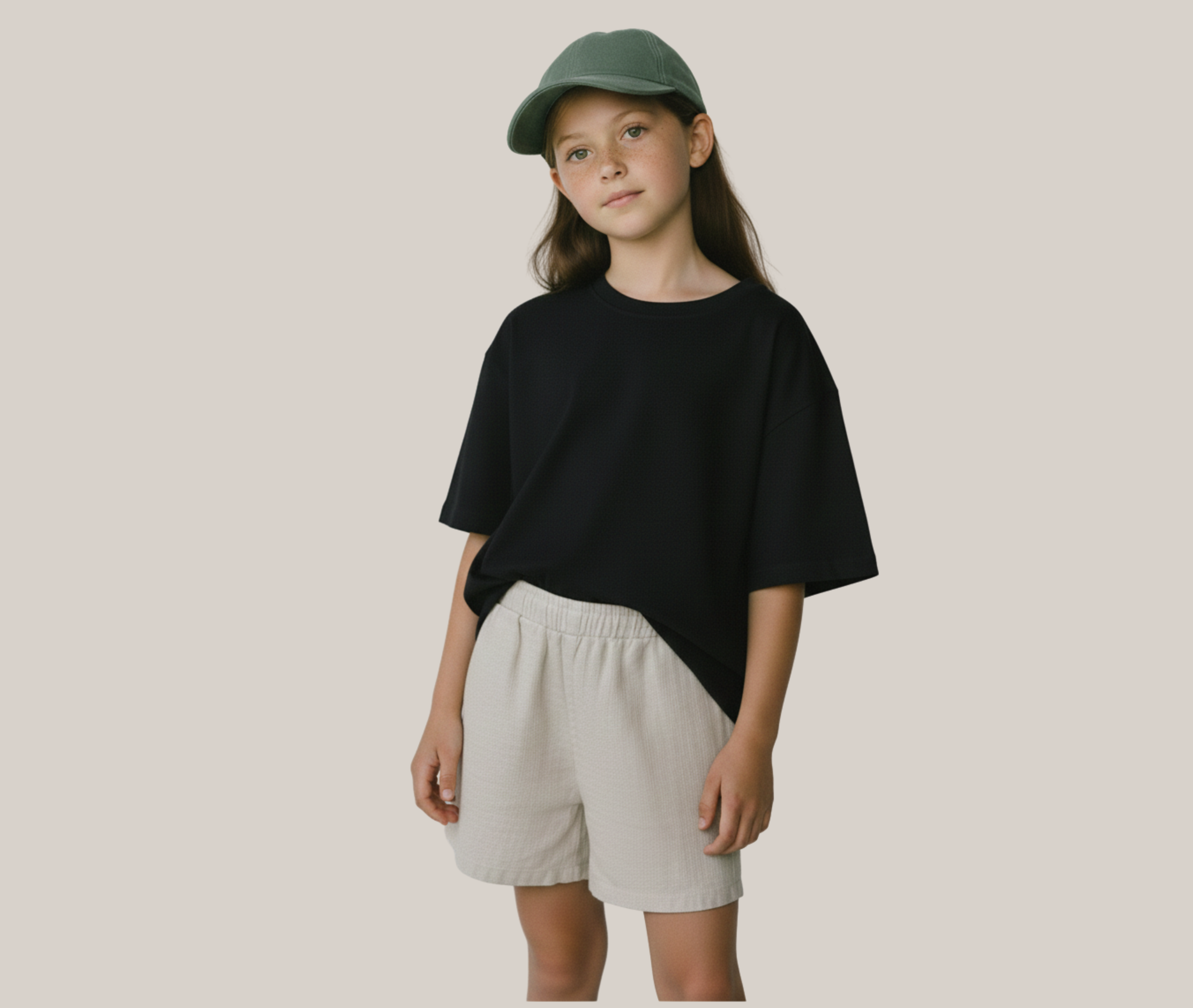 Oversize Barn T-shirt med tryck – Premium kvalitet