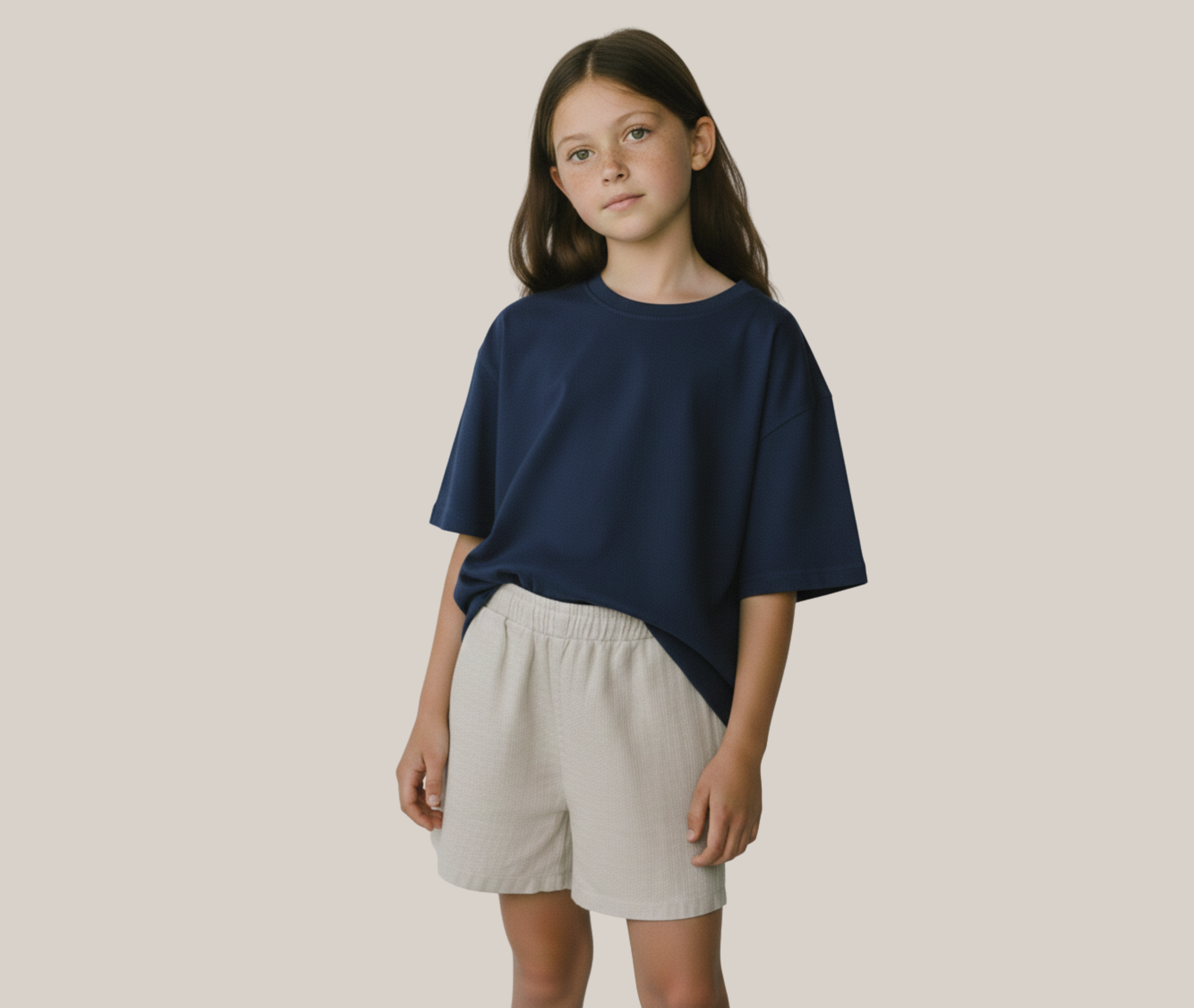 Oversize Barn T-shirt med tryck – Premium kvalitet