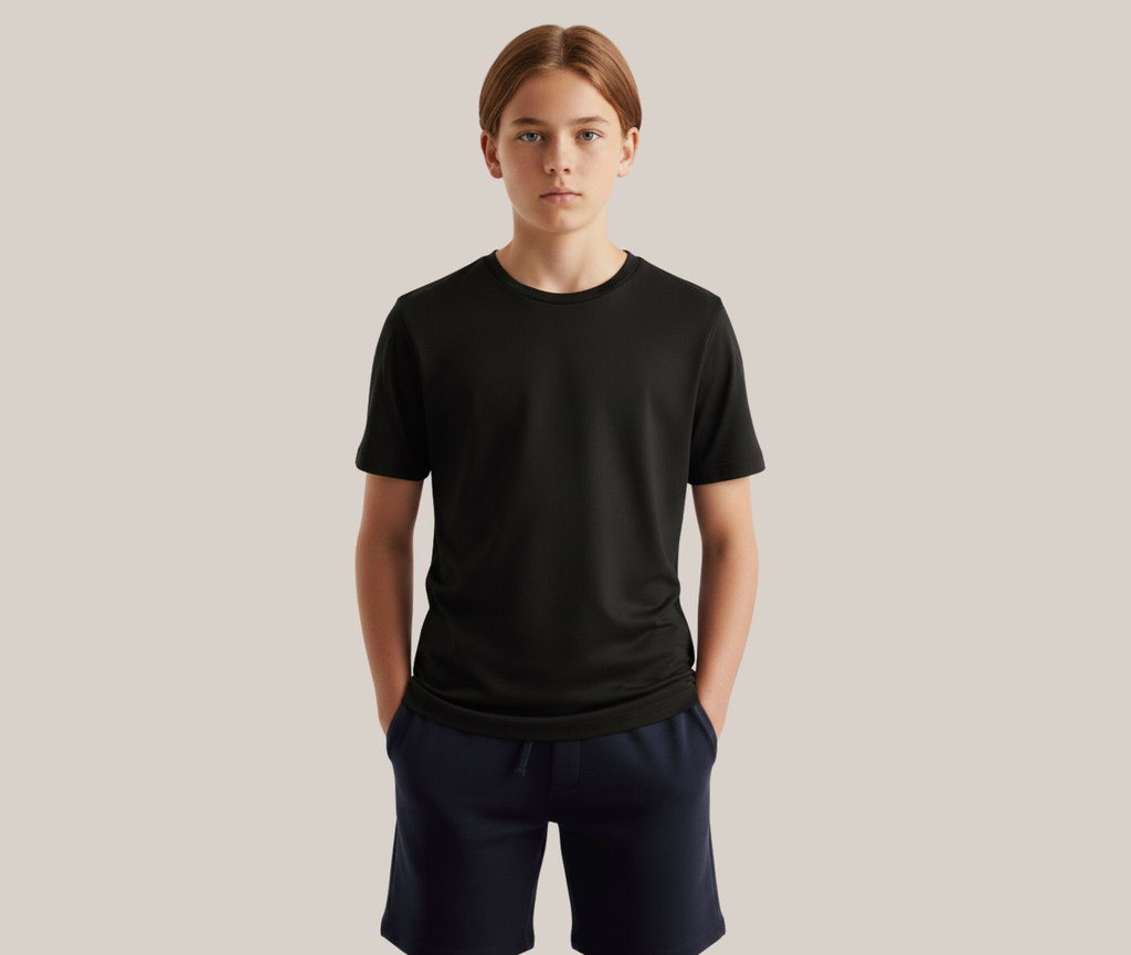 Kortärmad t-shirt för barn med tryck – Klassisk passform