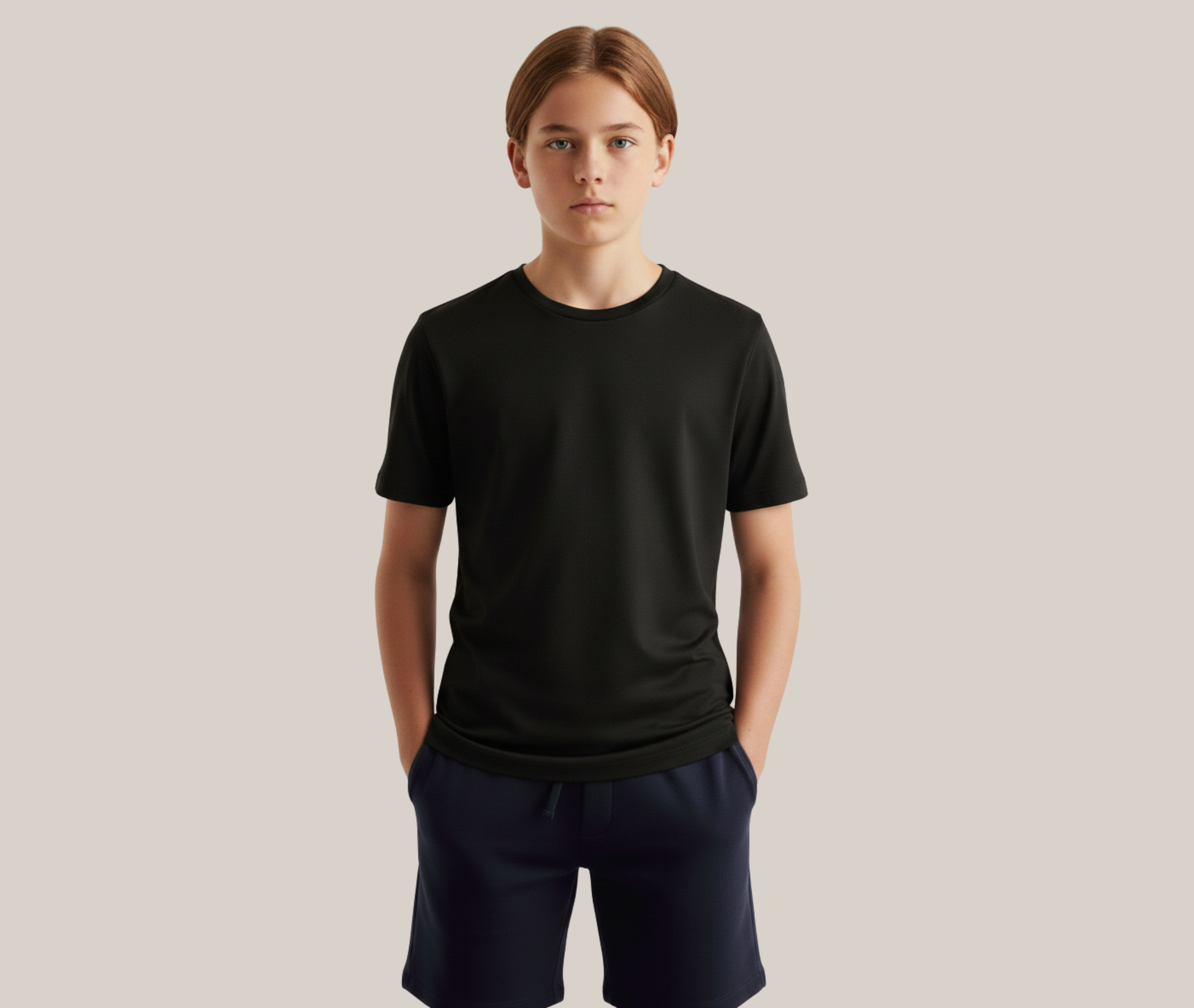 Kortärmad t-shirt för barn med tryck – Klassisk passform