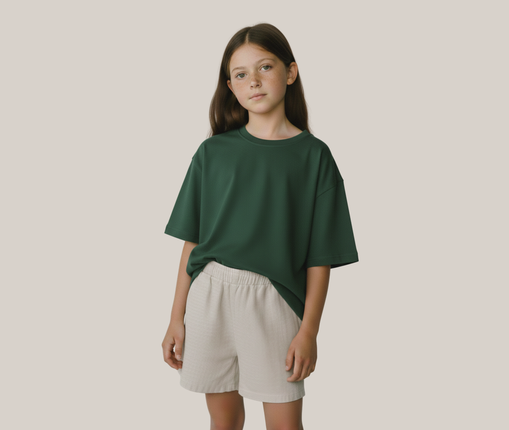 Oversize Barn T-shirt med tryck – Premium kvalitet