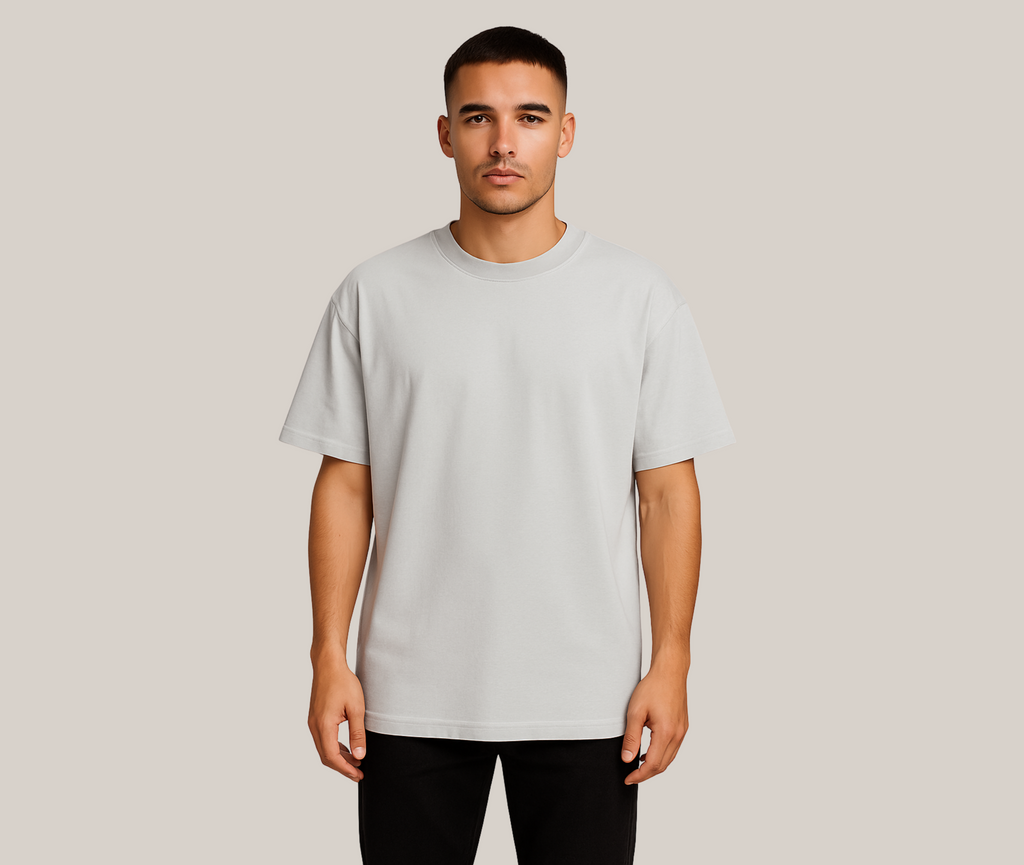 Oversize T-shirt med tryck – Premium streetwear i kraftig bomull