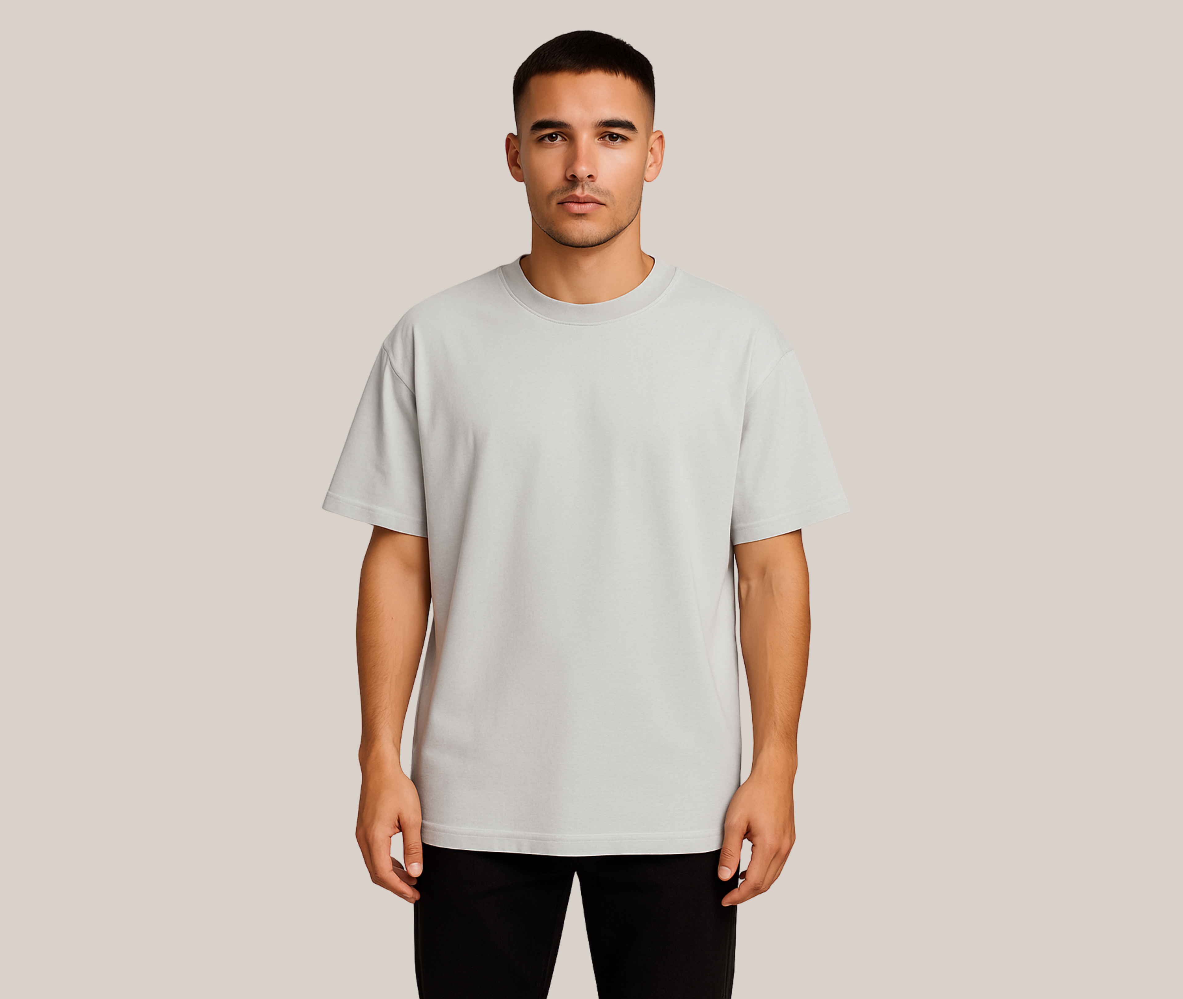 Oversize T-shirt med tryck – Premium streetwear i kraftig bomull