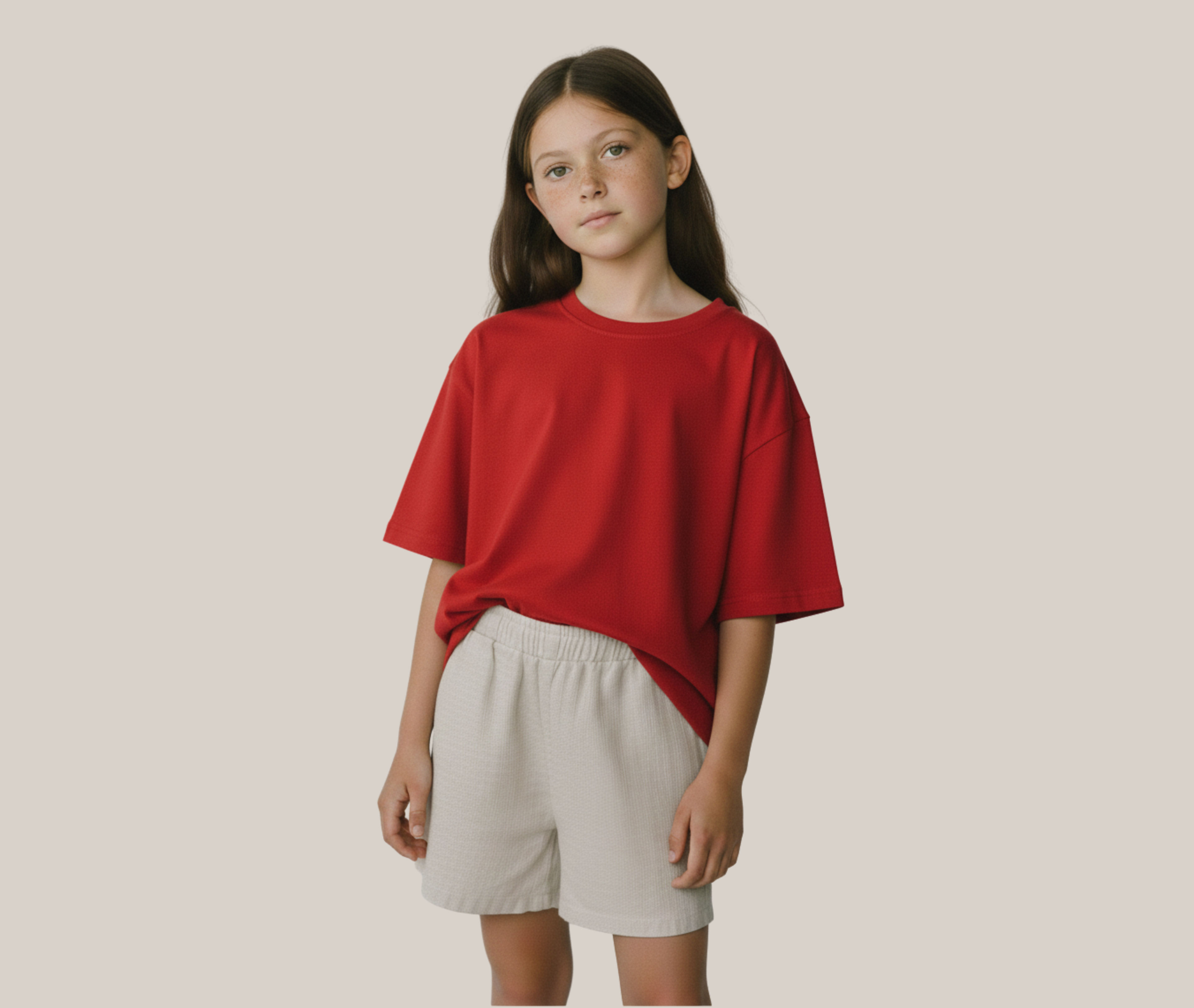 Oversize Barn T-shirt med tryck – Premium kvalitet