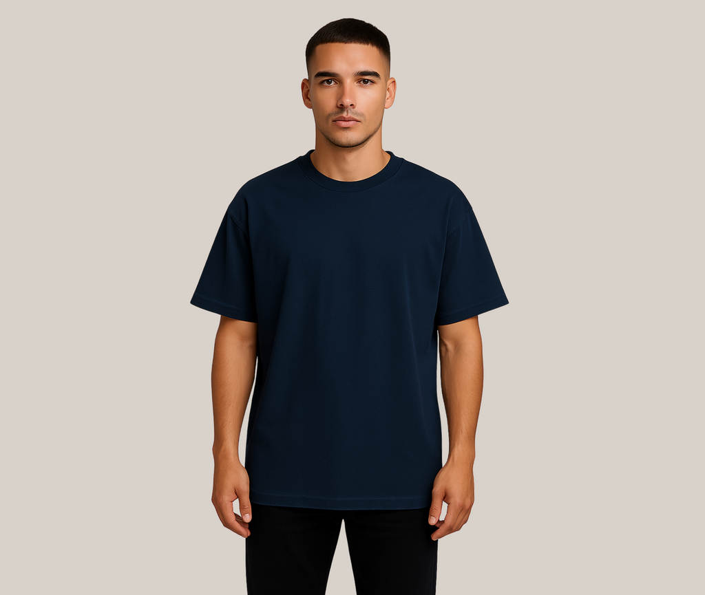 Oversize T-shirt med tryck – Premium streetwear i kraftig bomull