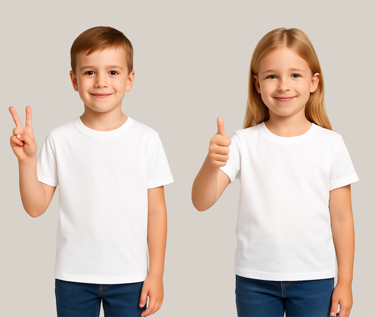 Kortärmad t-shirt för barn – perfekt för eget tryck