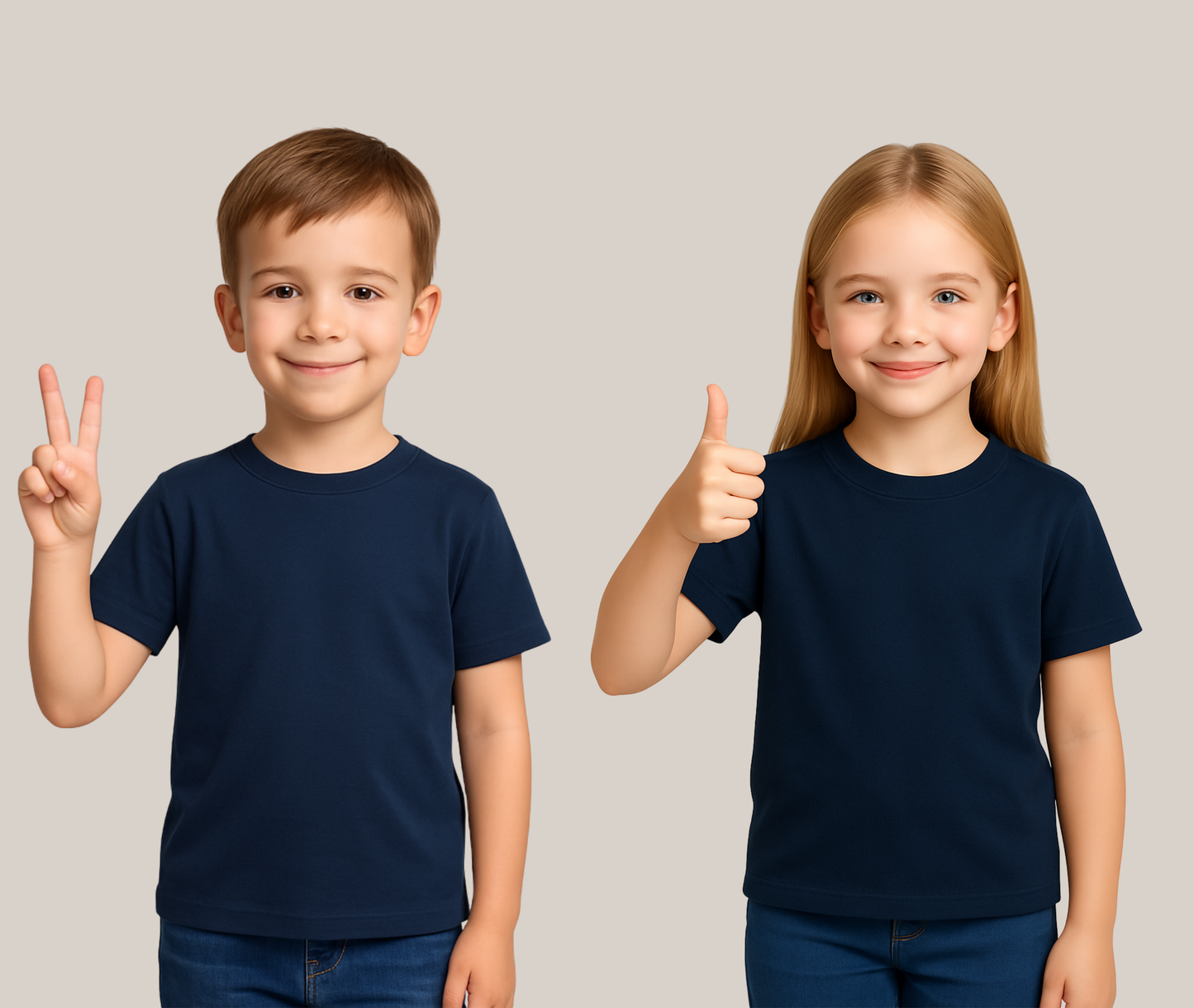 Kortärmad t-shirt för barn – perfekt för eget tryck