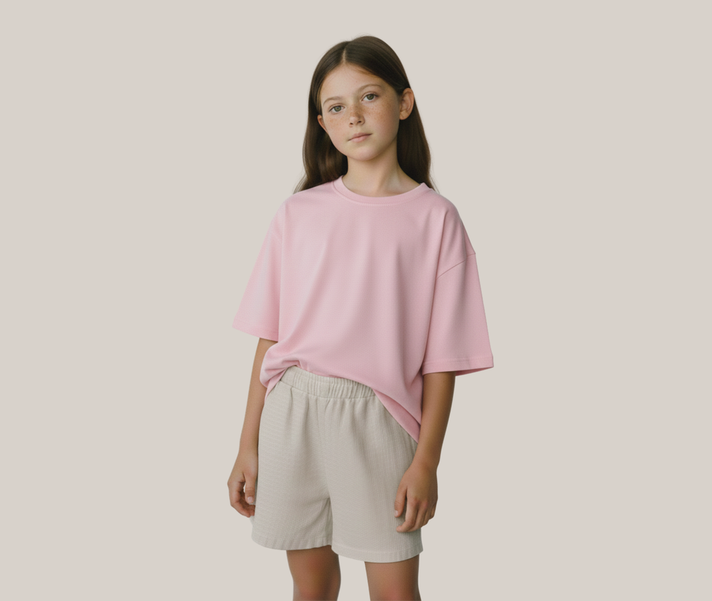 Oversize Barn T-shirt med tryck – Premium kvalitet
