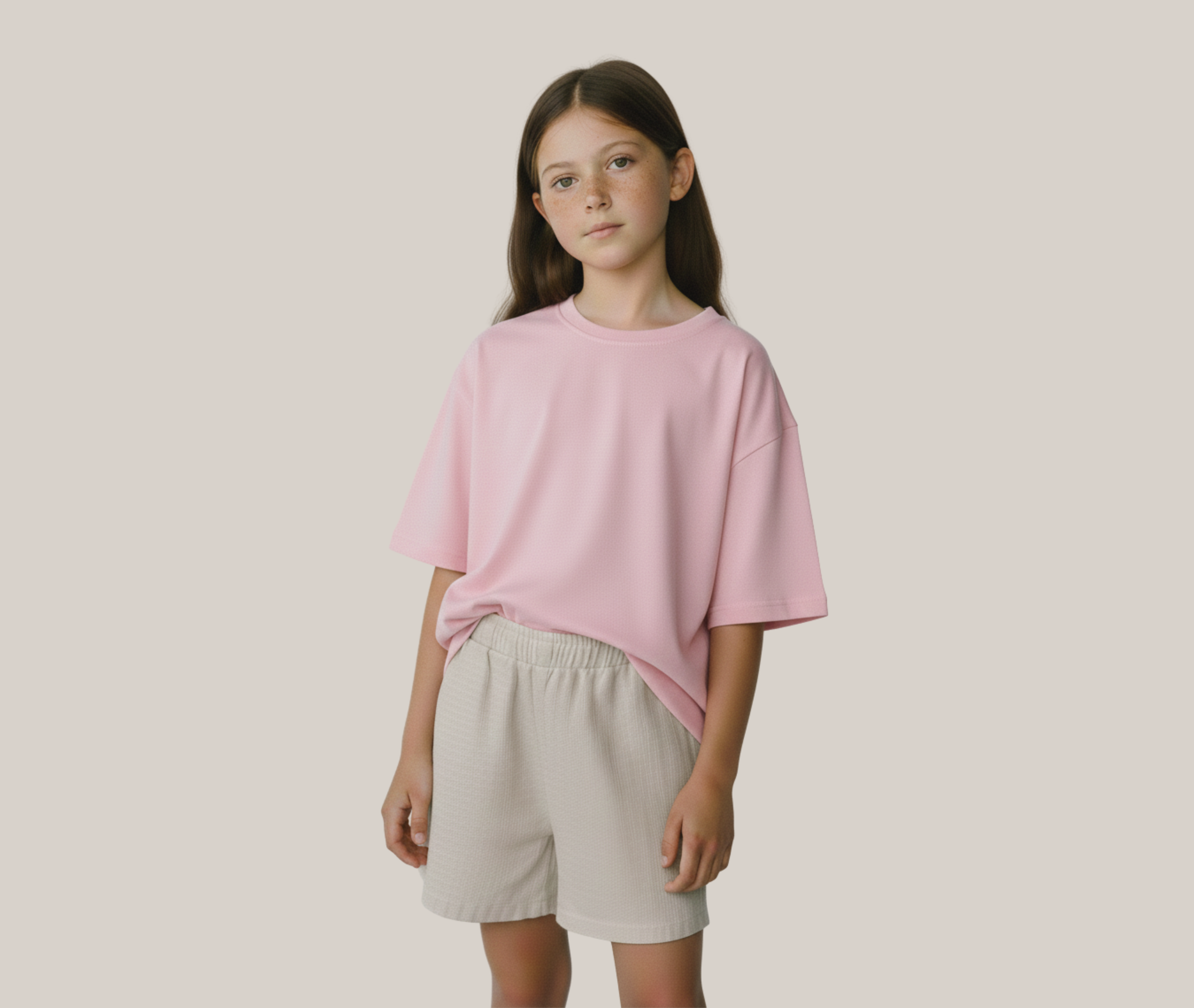 Oversize Barn T-shirt med tryck – Premium kvalitet