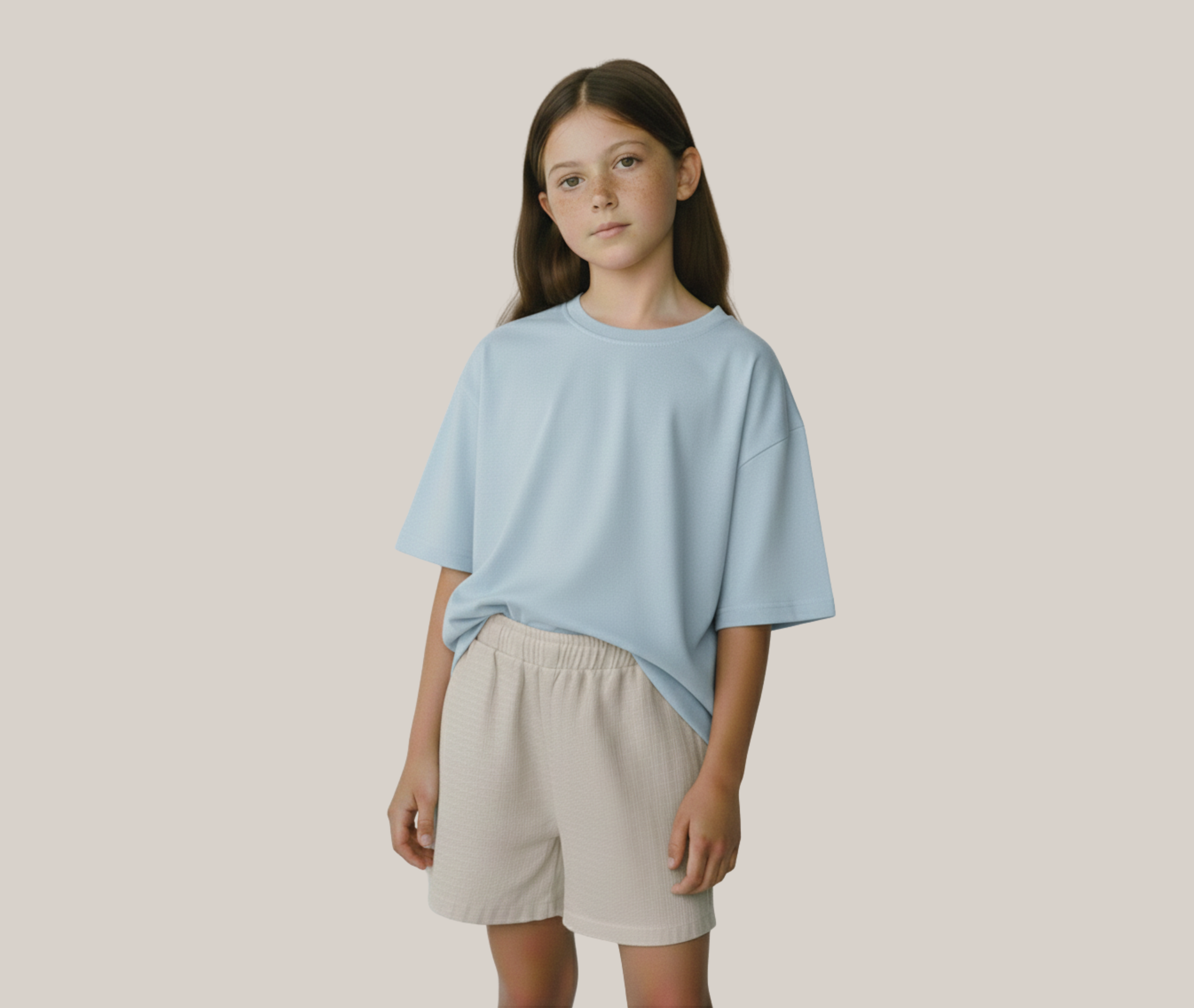 Oversize Barn T-shirt med tryck – Premium kvalitet