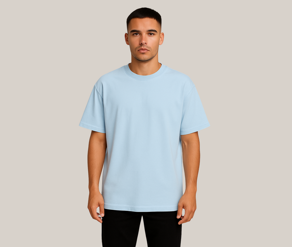 Oversize T-shirt med tryck – Premium streetwear i kraftig bomull