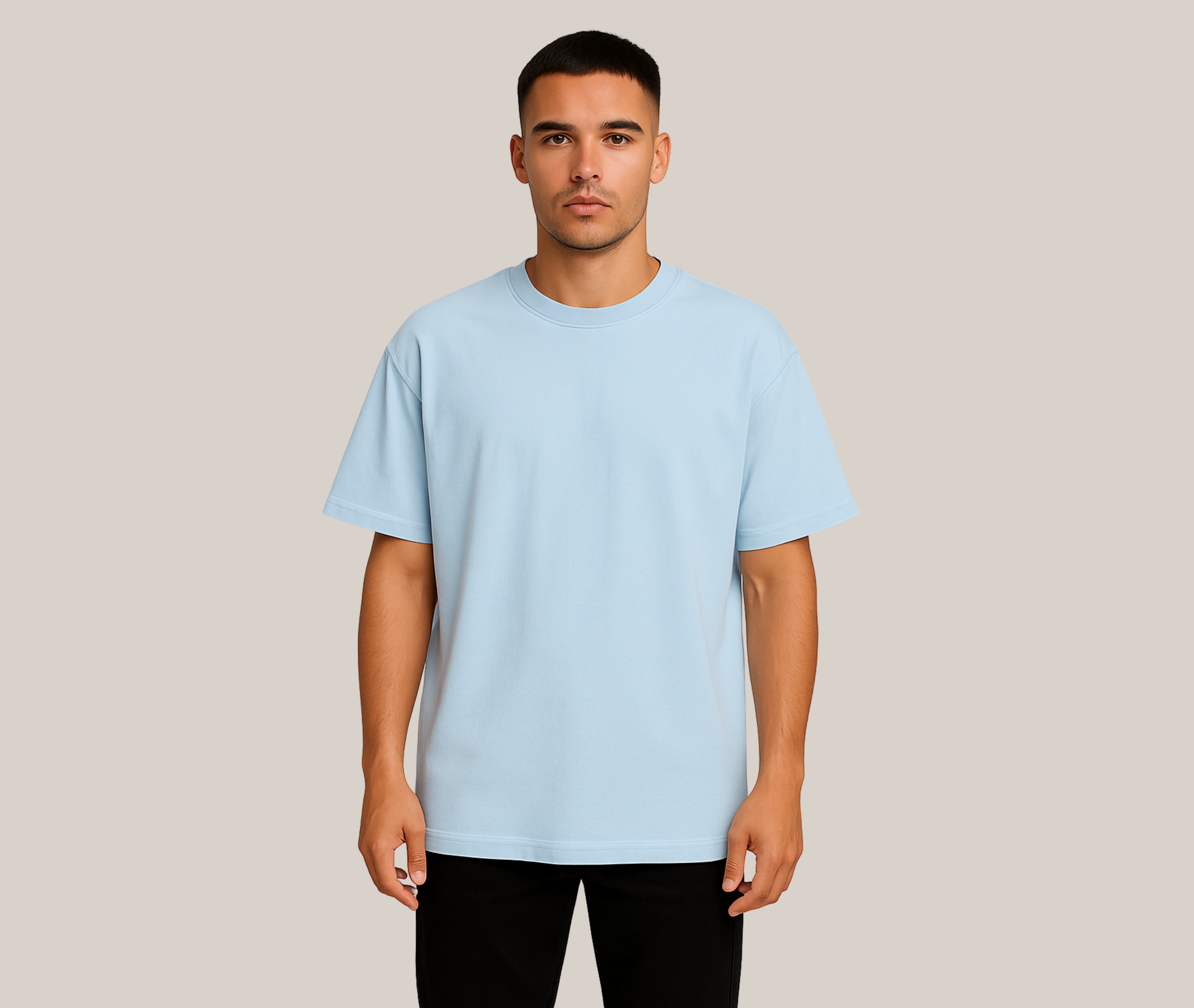 Oversize T-shirt med tryck – Premium streetwear i kraftig bomull