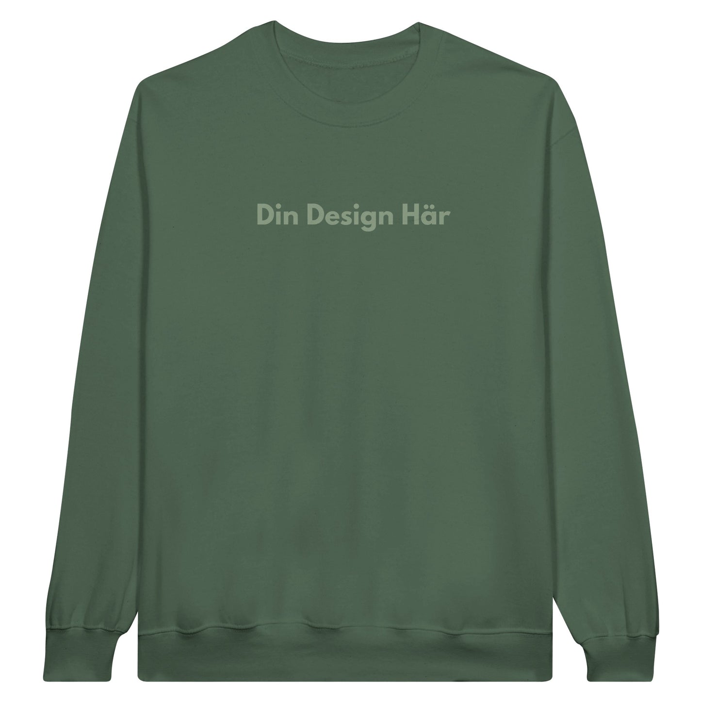 ULTRA PRINT STUDIO Military Green / S ULTRA PRINT STUDIO Kläder Sweatshirt för vuxna med rund hals i mellanviktsfleece