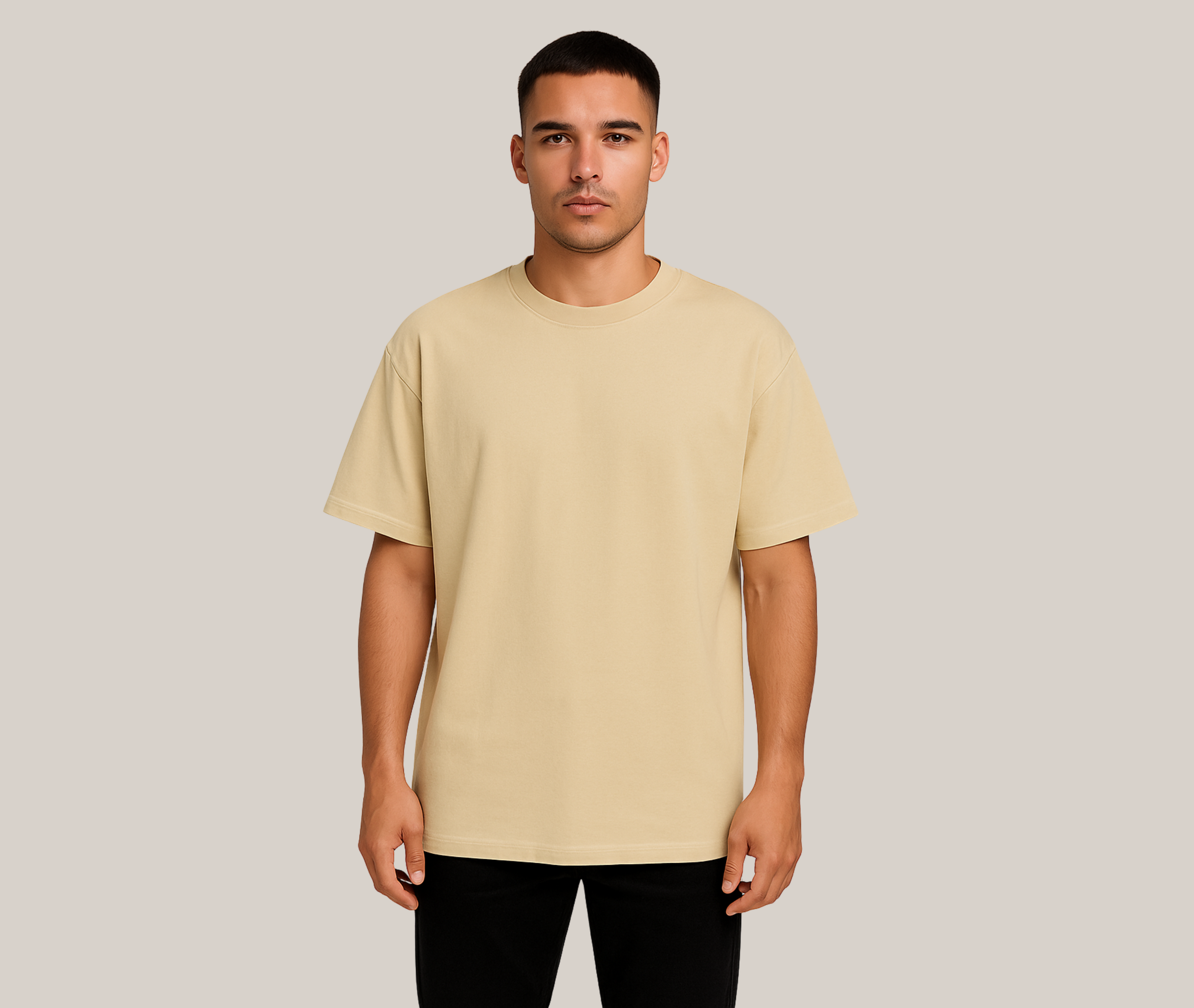 Oversize T-shirt med tryck – Premium streetwear i kraftig bomull