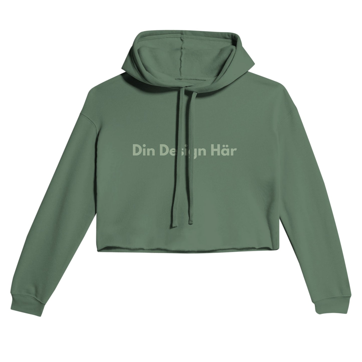 ULTRA PRINT STUDIO Military Green / S ULTRA PRINT STUDIO Kläder Croppad hoodie till dam