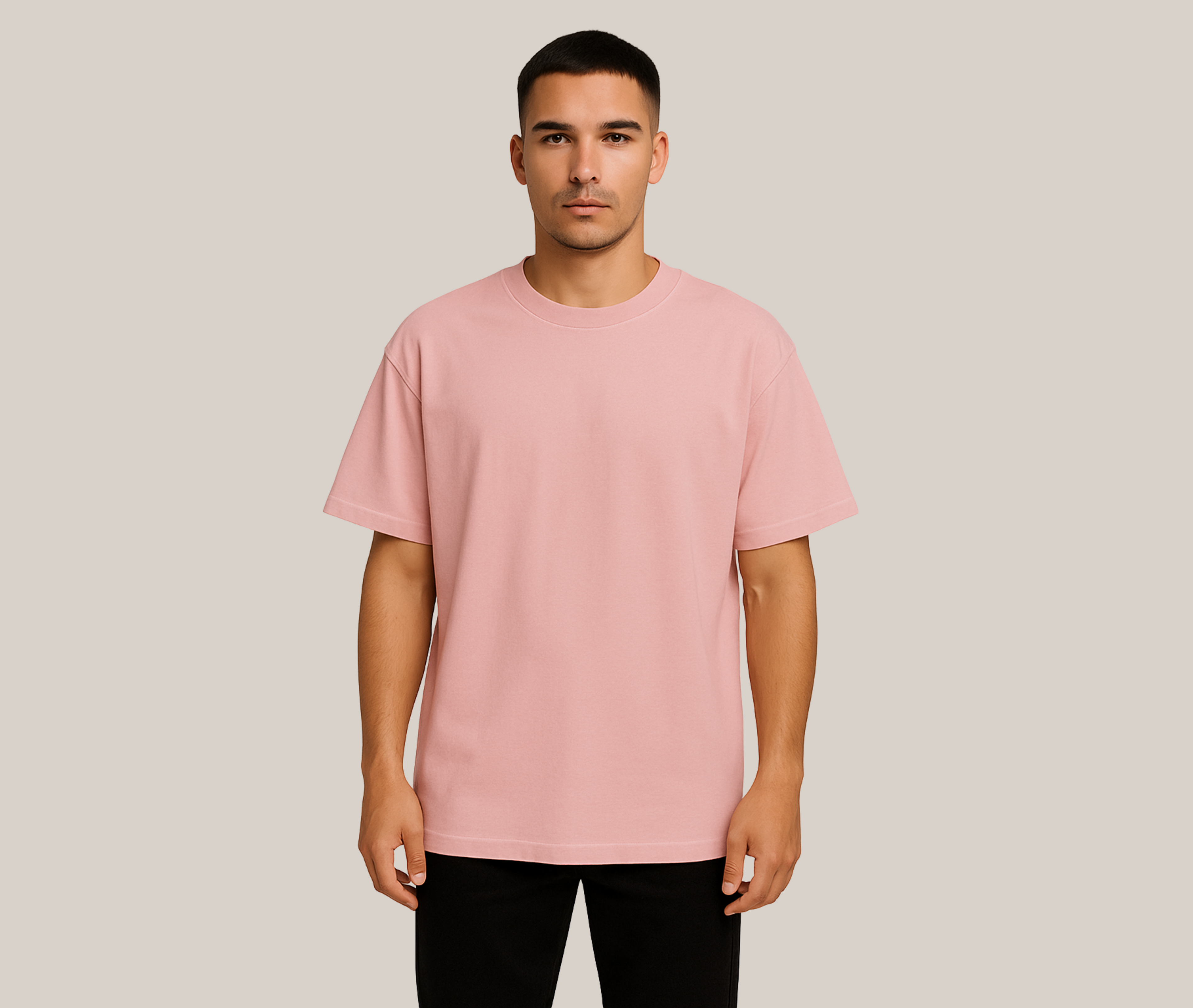 Oversize T-shirt med tryck – Premium streetwear i kraftig bomull