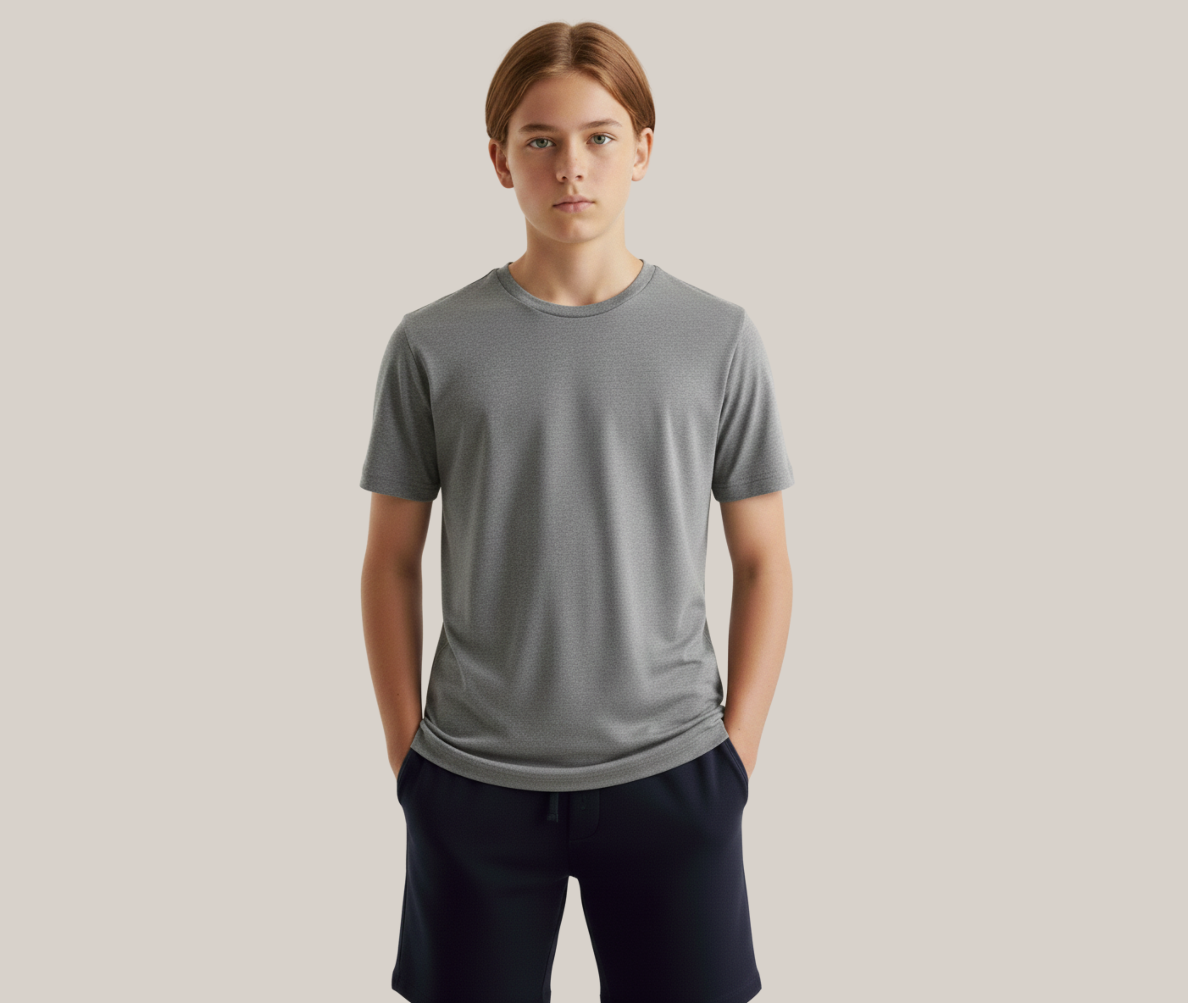 Kortärmad t-shirt för barn med tryck – Klassisk passform