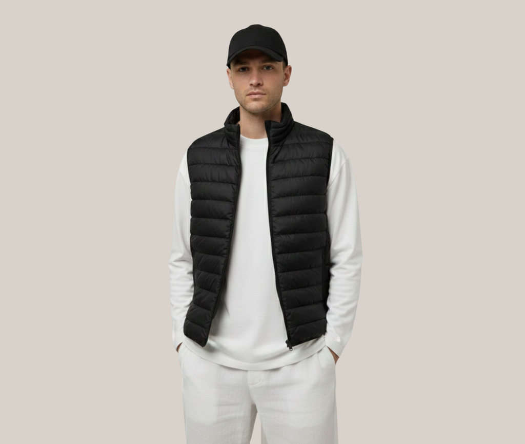 Lättviktsväst med tryck – Unisex profilväst med fjäderfyllning