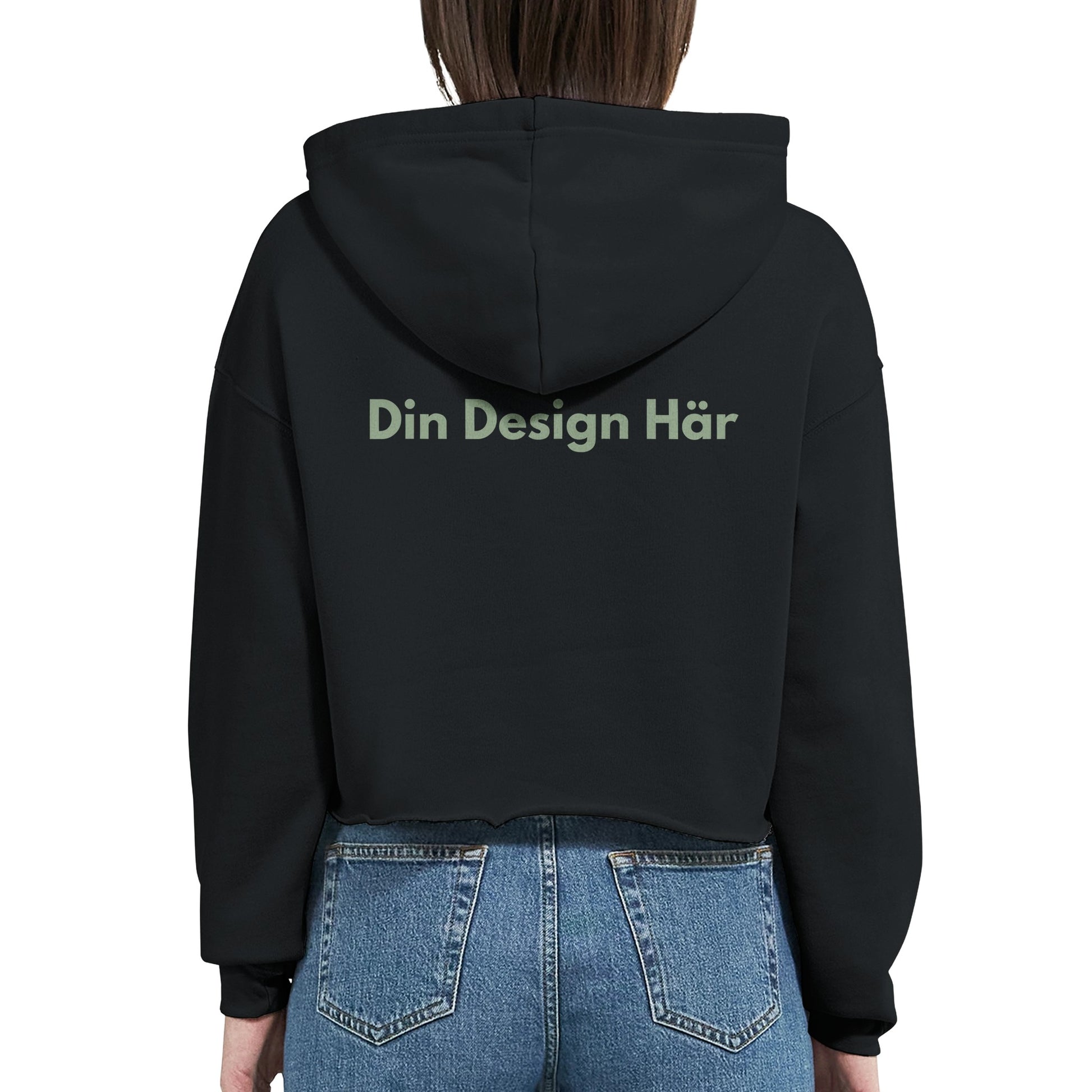 ULTRA PRINT STUDIO Vit / S ULTRA PRINT STUDIO Kläder Croppad hoodie till dam