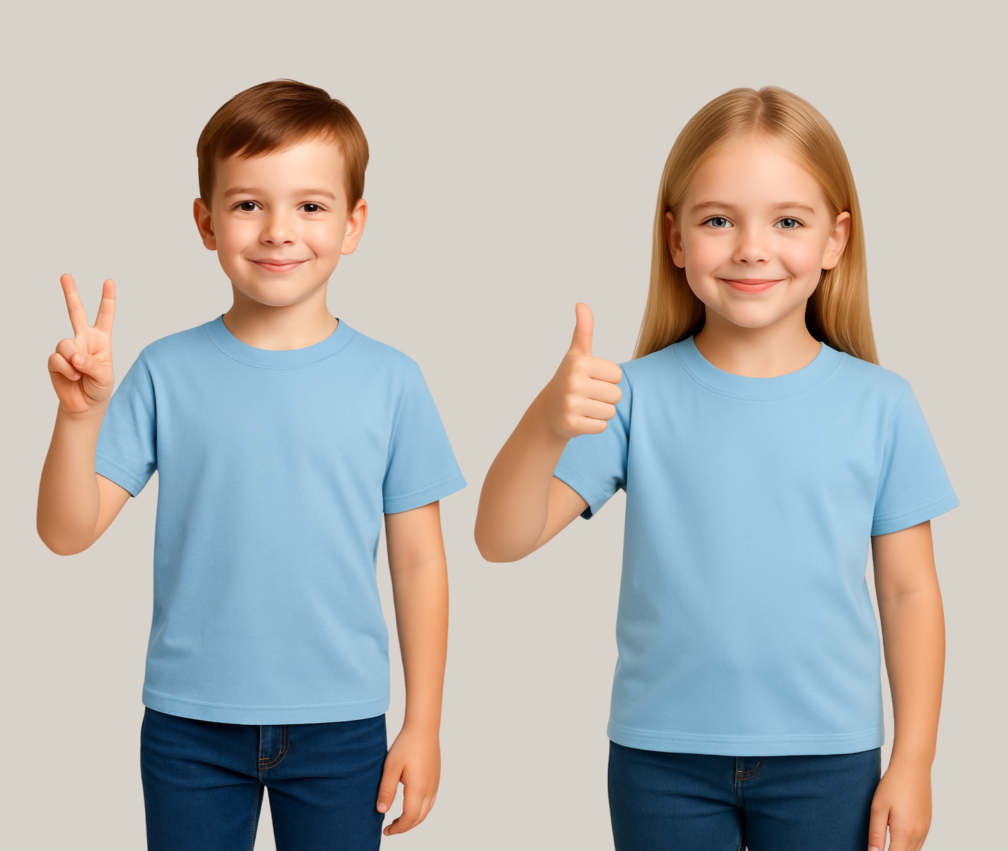 Kortärmad t-shirt för barn – perfekt för eget tryck